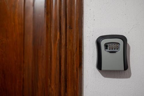 a close up of a switch on a door at Casa Araiza in Guadalajara