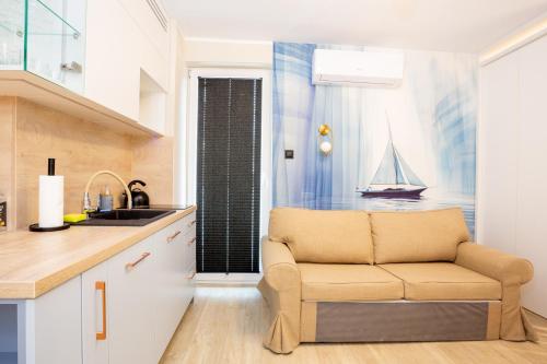 Η κουζίνα ή μικρή κουζίνα στο Apartament Nadmorski