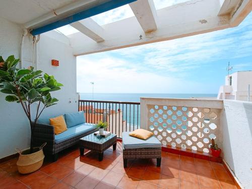 Balkón nebo terasa v ubytování Vista Azul Suites con terraza al lado del mar