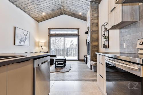 Kuchyň nebo kuchyňský kout v ubytování Chalet Le Douillet