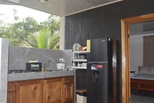 Kuchyň nebo kuchyňský kout v ubytování Coconut Lodge Pavones