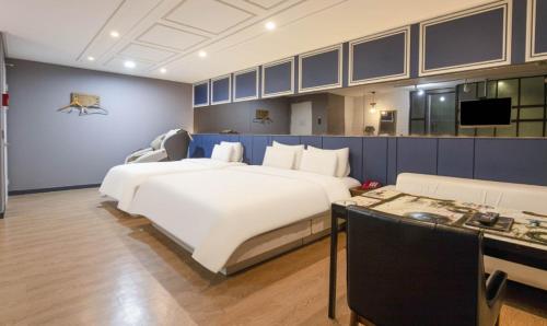 Ένα ή περισσότερα κρεβάτια σε δωμάτιο στο HOTEL bonito
