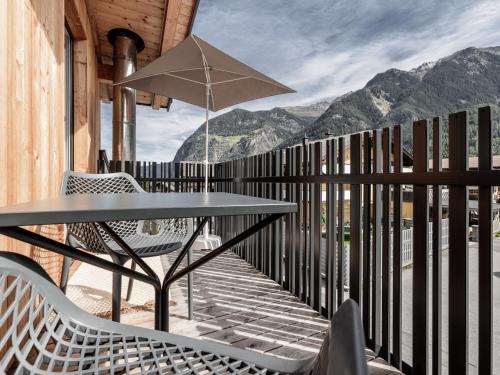 Ein allgemeiner Bergblick oder ein Berglick von der Ferienwohnung aus
