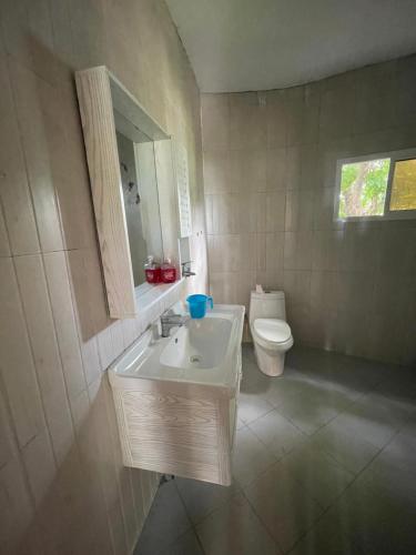 Koupelna v ubytování Sara Lodge Appartement