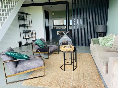 Χώρος καθιστικού στο Luxe stal appartement
