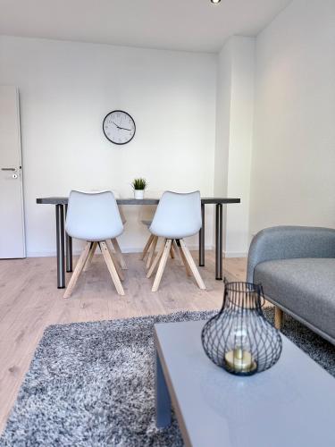 Zona de estar de Frisch saniertes Business Apartment "Profi Paul"