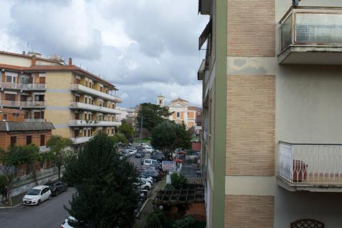 a view of a city street from a building at Fly Home - 15 minutes to ROME in Ciampino