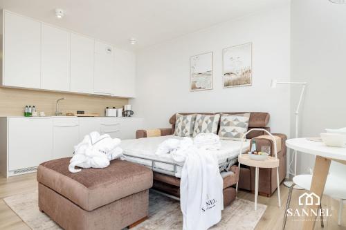 Istumisnurk majutusasutuses Apartament Sands z dostępem do basenów,saun,jacuzzi - Pinea Apartments Pobierowo-SANNEL Apartments for rent