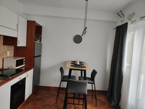 Kuchyň nebo kuchyňský kout v ubytování Apartments Ella