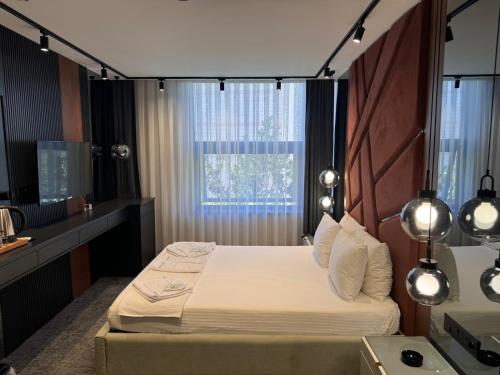 Katil atau katil-katil dalam bilik di Zeytin Hotel