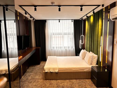 Katil atau katil-katil dalam bilik di Zeytin Hotel