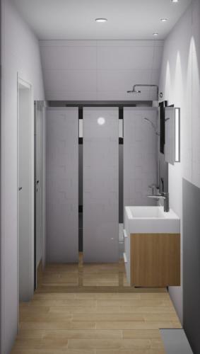 a bathroom with a sink and a toilet and a mirror at Вила Теkето I Vila Teketo Family Guest House in Nikolovo