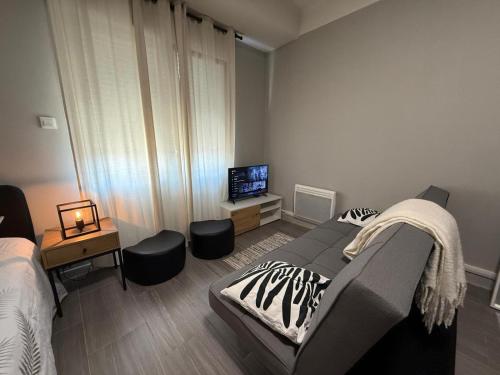 Katil atau katil-katil dalam bilik di Apartment Cachan