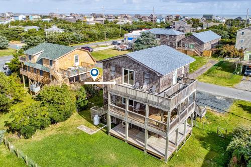 an aerial view of a house at Tarpon Drive Hideaway MASTER in Avon