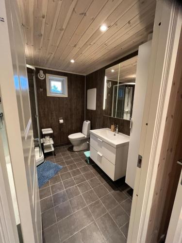 Ένα μπάνιο στο Modern chalet in Malangen