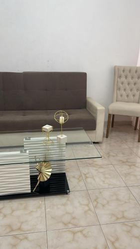 a living room with a couch and a coffee table at Rory House in Pontecorvo