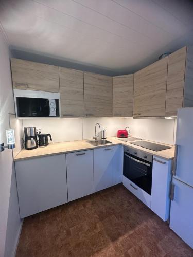 Kuchyň nebo kuchyňský kout v ubytování Villa Campari