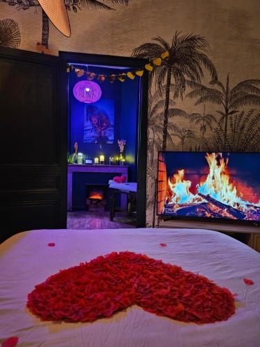 Fotografie z fotogalerie ubytování Suite Passion - Jacuzzi privé - Table massage v destinaci Saint-Étienne