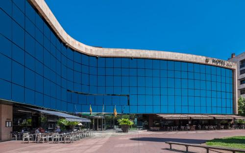 The building where the hotel is located 