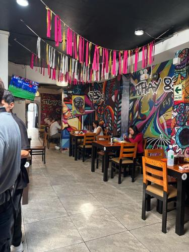 Restaurace v ubytování PARTY HOSTEL THAY Miraflores Lima