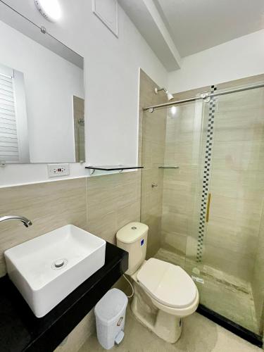 Koupelna v ubytování Hotel Paraiso Salvaje