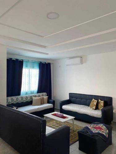 Ruang duduk di Villa 3in grenz kelibia