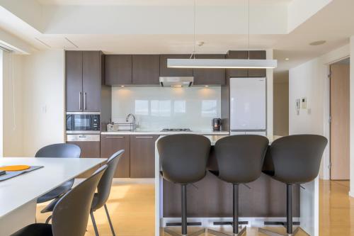 Cuisine ou kitchenette dans l'établissement Alpen Ridge
