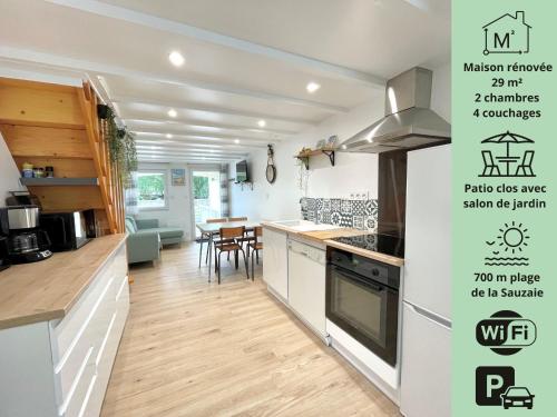 Maison rénovée 2 chambres, 700m plage, Accès WIFI - FR-1-231-335