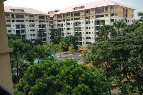 a view from the balcony of a building at Klang Prima Bayu Apartment, Taman Bayu Perdana, 42000 Pelabuhan Klang Selangor in Gua Sai