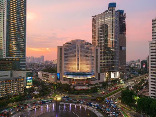 Nespecifikovaný výhled na destinaci Jakarta nebo výhled na město při pohledu z hotelu