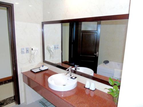 Koupelna v ubytování Muong Thanh Vinh Hotel