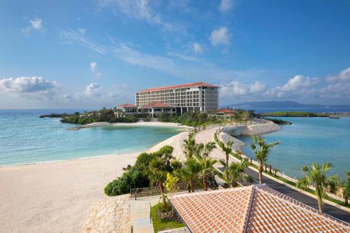 a view of a resort on a beach at Hyatt Regency Seragaki Island Okinawa in Onna