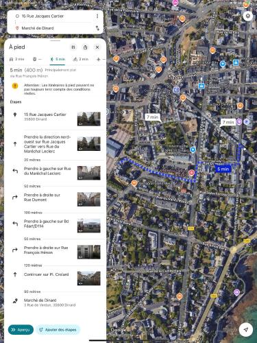 Capture d'écran d'une carte Google d'une ville dans l'établissement Petit cocon avec petite vue mer, à Dinard