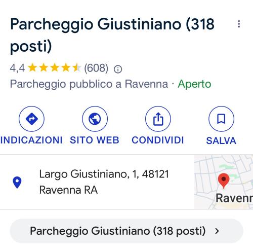 a screenshot of a cell phone showing the parameters of a sar map at Dimora Pasolini in Ravenna