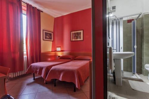 Koupelna v ubytování Hotel La Quercia