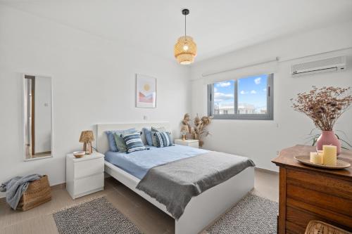 Ένα ή περισσότερα κρεβάτια σε δωμάτιο στο Kali Zoi Apartment