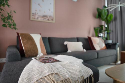 Χώρος καθιστικού στο Architekten Haus 120 m2 in der Wetterau