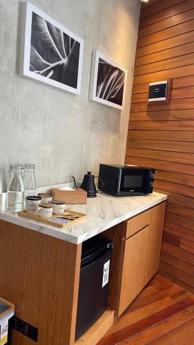 Dapur atau dapur kecil di Desagha Cabin