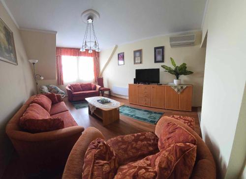 Posezení v ubytování TüzesVíz APARTMAN