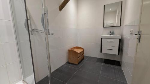 Koupelna v ubytování Ballumerhoeve Petit lodge