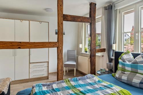 Postel nebo postele na pokoji v ubytování Ferienhaus Salzwedel