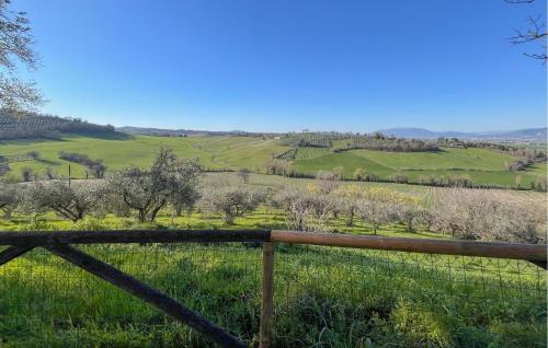 a view of a field from a fence at Stunning Home In Spoleto in Spoleto