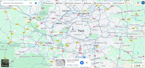 a map of the city of pilsen with a google maps at Hyper Centre Villejuif à côté du M7 proche de Paris in Villejuif