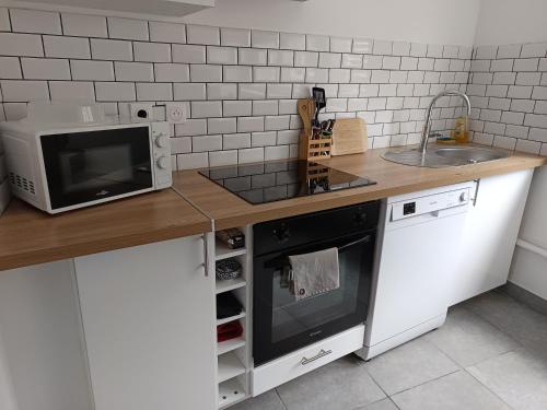Kuchyň nebo kuchyňský kout v ubytování Appartement Rubis 2 pers - L'Artdu'Net -