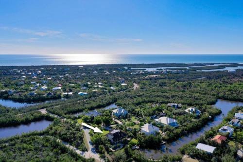 an aerial view of a village on the river at Dockside Dream at Ding Darling in Sanibel