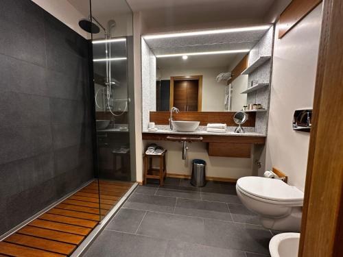 Koupelna v ubytování Hotel Cortese