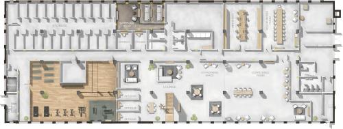 a drawing of a floor plan of a house at The Skowhegan By Kasa in Skowhegan