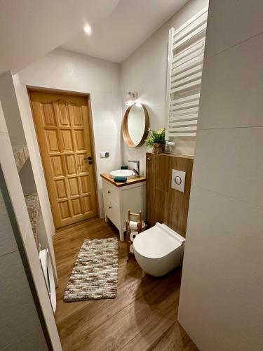 Koupelna v ubytování Apartament Kierunek Tatry