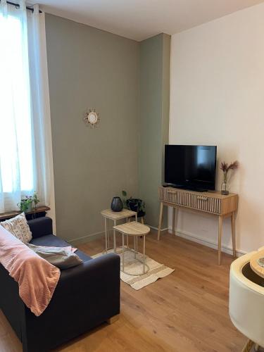 Μια τηλεόραση ή/και κέντρο ψυχαγωγίας στο T2 cosy - toit terrasse privé - WiFi - Bergerac