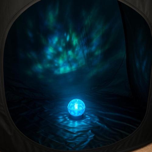 a blue bowl in the water in a dark room at Spacious 5 Bedroom House - Sleeps 7 - 3-Car Driveway - Work - Leisure in Wolverhampton
